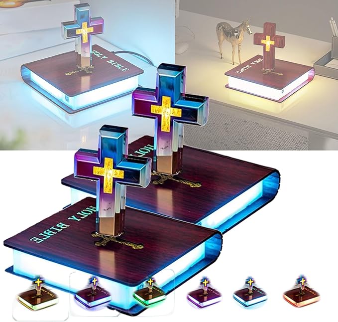 Levitating Cross Lamp, Handmade Levitating Cross Lamp, Floating Cross Lamp, Holy Levitating Cross, Maglev Cross Ornament, Levitating Cross with Glowing Base